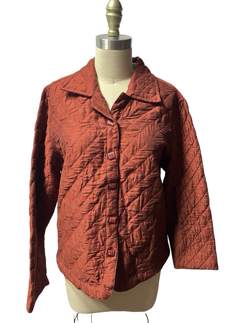 Vtg NOS 90's Cottagecore Boho Sara Studio Womens Quilted Blazer Jacket SZ Small
